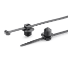 Hellermanntyton - Lanière avec pied sapin 200x4.6mm Øtrou 9.7 à 10 mm en PA66HS noir - T50ROSFT10