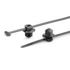 Hellermanntyton - Lanière avec pied sapin 200x4.6mm Øtrou 9.7 à 10 mm en PA66HS noir - T50ROSFT10