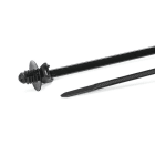 Hellermanntyton - Lanière avec pied sapin 160x4.6mm Øtrou 6.3 à 7 mm en PA66HS noir - T50SOSFT6E2