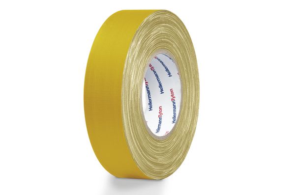 Hellermanntyton - Ruban adhésif textile HelaTape Tex - Jaune 50x50