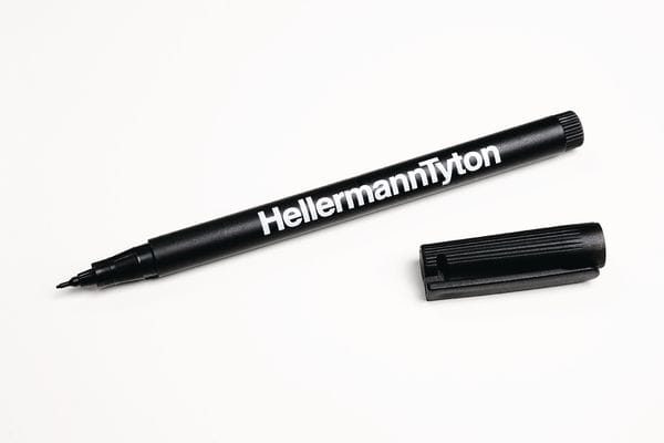 Hellermanntyton - Marqueur indélébile T82S-BK à pointe fine de couleur noire