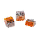 Hellermanntyton - Borne de raccordement de câbles HelaCon Plus Mini 3 entrées orange (100) 960°C.