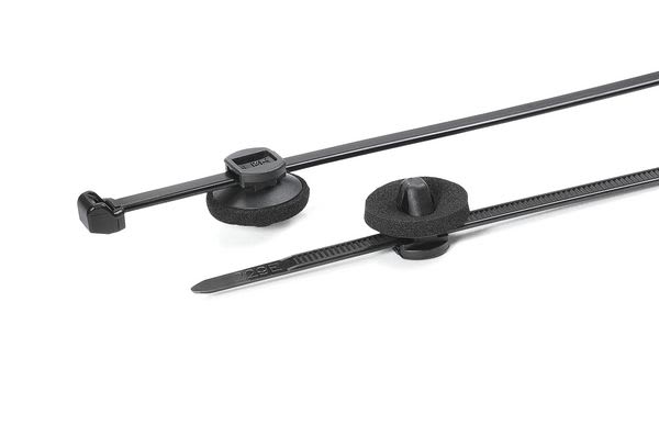 Hellermanntyton - Lanière de fixation 200x4.6 mm à pied ancre Ø6.5 mm en PA66HS noir- T50ROSSFT6.5