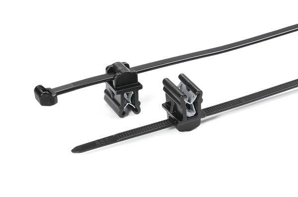 Hellermanntyton - Lanière de fixation pour bord de tôle 150 x 4.6 mm en PA66HIRHS noir -T50SOSEC10