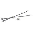 Hellermanntyton - Lanière double rotative 200x4.6mm avec coupler en PA46 Gris - T50RCoupler