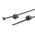 Hellermanntyton - Lanière avec pied sapin 150x4.6mm Øtrou 4.5 à 5 mm en PA66HIRHS noir-T50SOSFT5SD