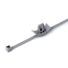 Hellermanntyton - Lanière avec pied ancre 200x4.6mm trou oblong 6.2x12.2mm en PA46 gris - T50RFT62