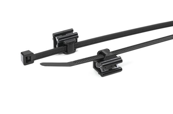 Hellermanntyton - Lanière de fixation pour bord de tôle 200 x 4.6 mm en PA66HIRHS noir - T50REC22