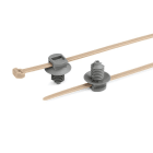 Hellermanntyton - Lanière 145x3.4mm à pied sapin en PEEK + PA46 beige + Gris - PT2AFT6LG