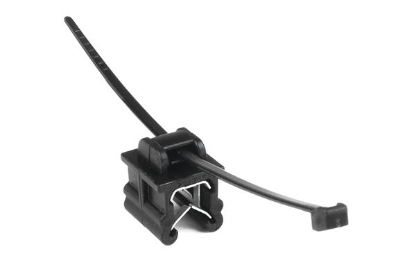 Hellermanntyton - Lanière de fixation pour bord de tôle 100 x 2.5 mm en PA66HIRHS noir -T18ROSEC19