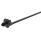 Hellermanntyton - Lanière avec pied sapin 161x4.6mm Øtrou 6.3 à 7 mm en PA66HIRHS noir-T50SOSFT6E1