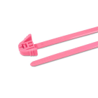 Hellermanntyton - Collier réouvrable 200x4.7mm en PA66 rose - REZ200