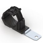 Hellermanntyton - Bride métalloplastique à visser, déport long, 180°, Ø trou 8.3mm - RCD180MM8