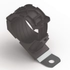 Hellermanntyton - Bride métalloplastique à visser, déport court, 30°, Ø trou 13mm - RCD30SM12