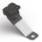 Hellermanntyton - Bride métalloplastique à visser, déport long, 30°, Ø trou 6.5mm - RCB30LM6