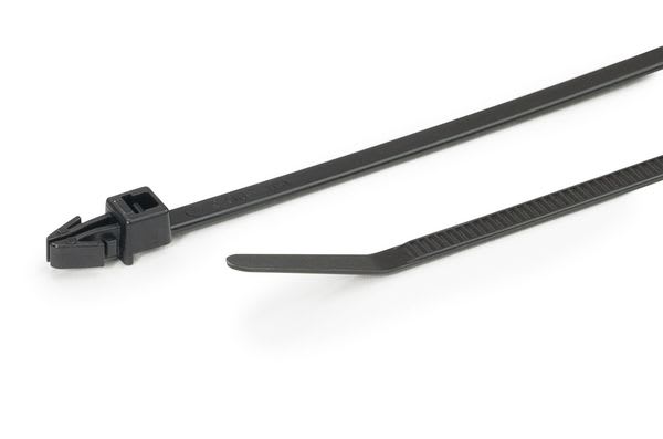 Hellermanntyton - Lanière à pied ancre 158x3.6mm pour trou Ø 4.7 à 5.5 mm en PA66HS noir - T30RSF