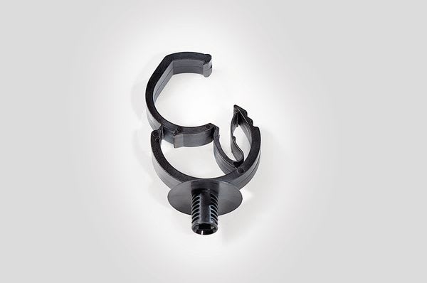 Hellermanntyton - Agrafe automatique Ø19 à 28mm avec capot pour goujon Ø5mm PA66HIRHS noir -AHC3SB