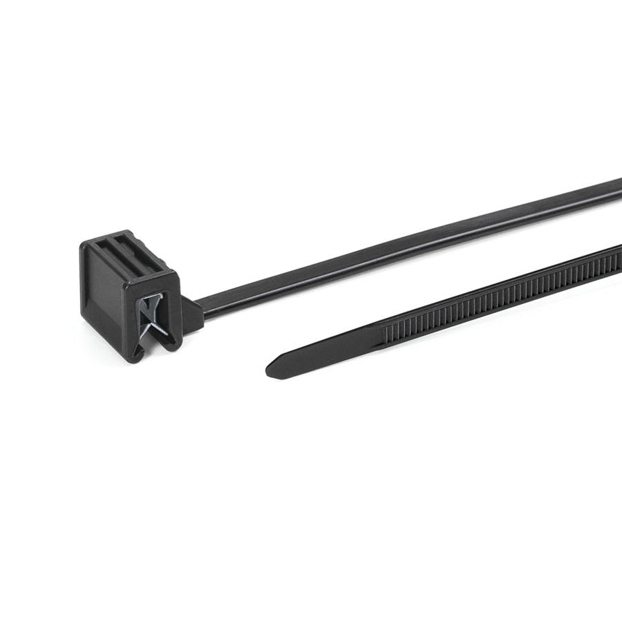 Hellermanntyton - Lanière de fixation pour bord de tôle 155 x 4.6 mm en PA66HS noir - T50SOSEC34E