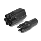 Hellermanntyton - Embout thermo 6 sorties , Ø entrée/sortie 61/37/ 21/9mm