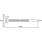 Hellermanntyton - Laniere de fixation avec socle adhesif 100 x 2.5 mm en PA66 naturel - T18RSA