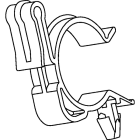 Hellermanntyton - Clip pour gaine annelée Ø 31.2 mm à pied ancre en PA66HIRHS noir - CTCLPROFILE