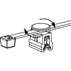 Hellermanntyton - Lanière rotative 202x4.6mm pour bord de tôle en PA66HS noir - CBTO50R