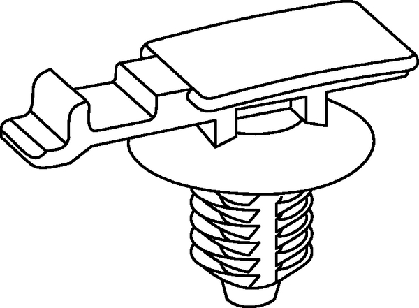 Hellermanntyton - Clip pour connecteur à pied sapin Ø trou 6.4 à 7,1 mm en PA66HIRHS noir-FT6LGCC