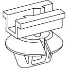 Hellermanntyton - Clip pour connecteur à pied ancre oblong trou 7x12 mm en PA66HIRHS Gris - CCSFT7