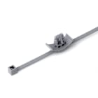 Hellermanntyton - Lanière avec pied ancre 200x4.6mm trou oblong 6.2x12.2mm en PA46 gris - T50RFT62