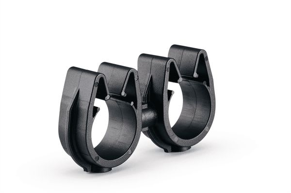 Hellermanntyton - Clips rotatifs interconnectés Ø14 et Ø14 mm en PA66HIRHSW noir - MOC14FMOC14M