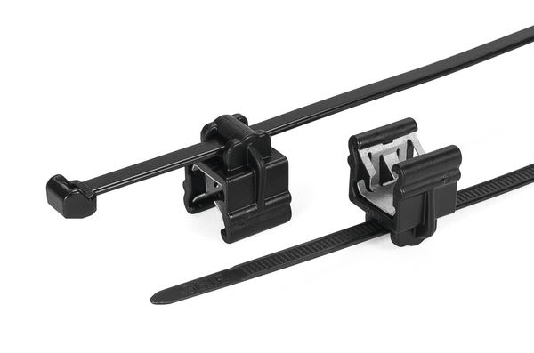 Hellermanntyton - Lanière de fixation pour bord de tôle 200 x 4.6mm en PA66HIRHS noir -T50ROSEC6-8