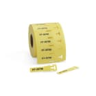 Hellermanntyton - Repères câble TAGPU LOOP en Polyuréthane, 12X74mm, jaune, en rouleau de 500pcs