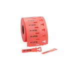 Hellermanntyton - Repères câble TAGPU LOOP en Polyuréthane, 12X74mm, rouge, en rouleau de 500pcs