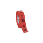 Hellermanntyton - Bande continue 1213 adhésive vinyle imprimable, rouge, larg. 25 mm, long. 50 m