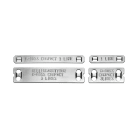 Hellermanntyton - Repères MBML-L-20X90 en acier inox 316L à embosser, 20x90 mm, boite de 250pcs