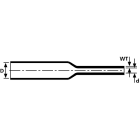 Hellermanntyton - Gaine thermoretractable en silicone, MS27, grise, 5,8-3,4, longueur 1m
