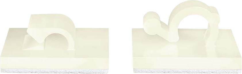 Hellermanntyton - Clip adhésif de forme ronde 25x25 mmm pour câble Ø 13 mm en PA66 Noir - RA13