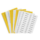 Hellermanntyton - Etiquettes non adhésive pour porte-étiquette HCR, format A4, Jaune/blanc 6X17,5