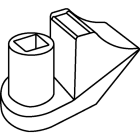 Hellermanntyton - Embase pour goujon Ø 5 mm et collier de largeur 8.5 mm maxi en PA66 noir - SBH1