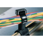 Hellermanntyton - Lanière de fixation 155x4.7mm avec clip Ø4mm en PA66HS+PP noir+naturel -T50SVC4S