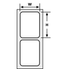 Hellermanntyton - Etiquettes en surépaisseur, transfert thermique, blanc, taille 12,7 x 63,5 mm
