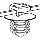 Hellermanntyton - Laniere avec pied sapin 150x3.3mm Dtrou 9.7 a 10mm en PA66HS noir - V150RFT10