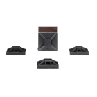 Hellermanntyton - Embase adhésive carrée 13x13mm en PA66 noir - MB2APT-A