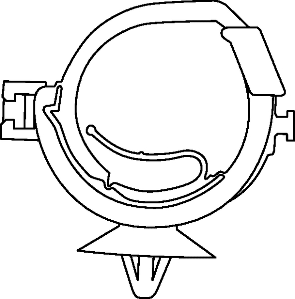 Hellermanntyton - Agrafe automatique Ø27 à 36mm avec capot et pied ancre en PA66HIRHS noir-IAHC4CH