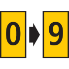 Hellermanntyton - Repères WIC1 jaune, Ø 2 à 2,8 mm, section 0,5 à 1,5 mm², marquage 0 à 9