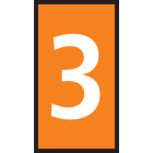 Hellermanntyton - Manchons UNICUT marqués à enfiler, marquage 3, pour Ø 1,2 mm, orange