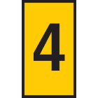 Hellermanntyton - Manchons UNICUT marqués à enfiler, marquage 4, pour Ø 2,0 mm, jaune