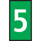 Hellermanntyton - Manchons UNICUT marqués à enfiler, marquage 5, pour Ø 1,2 mm, vert