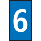 Hellermanntyton - Manchons UNICUT marqués à enfiler, marquage 6, pour Ø 4,0 mm, bleu