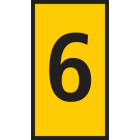 Hellermanntyton - Repères WIC1 Jaune, Ø 2 à 2,8 mm, section 0,5 à 1,5 mm², marquage 6